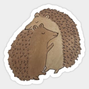 watercolour hedgehugs Cute watercolor hedgehog love hedgehugs watercolour Sticker